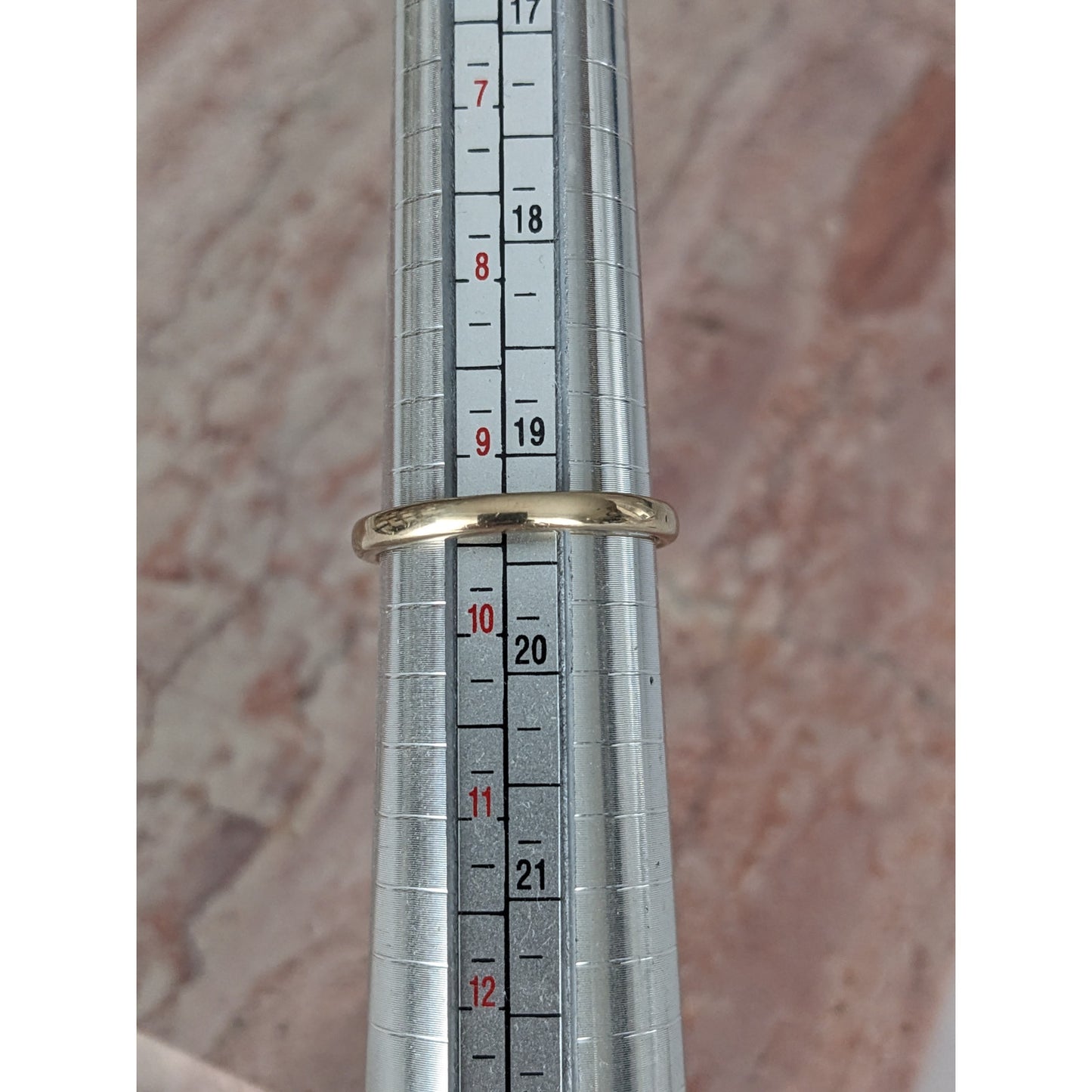 FLAW Estate 14k Yellow Gold Simple Rounded 2.5mm Think Band Ring Size 9.5