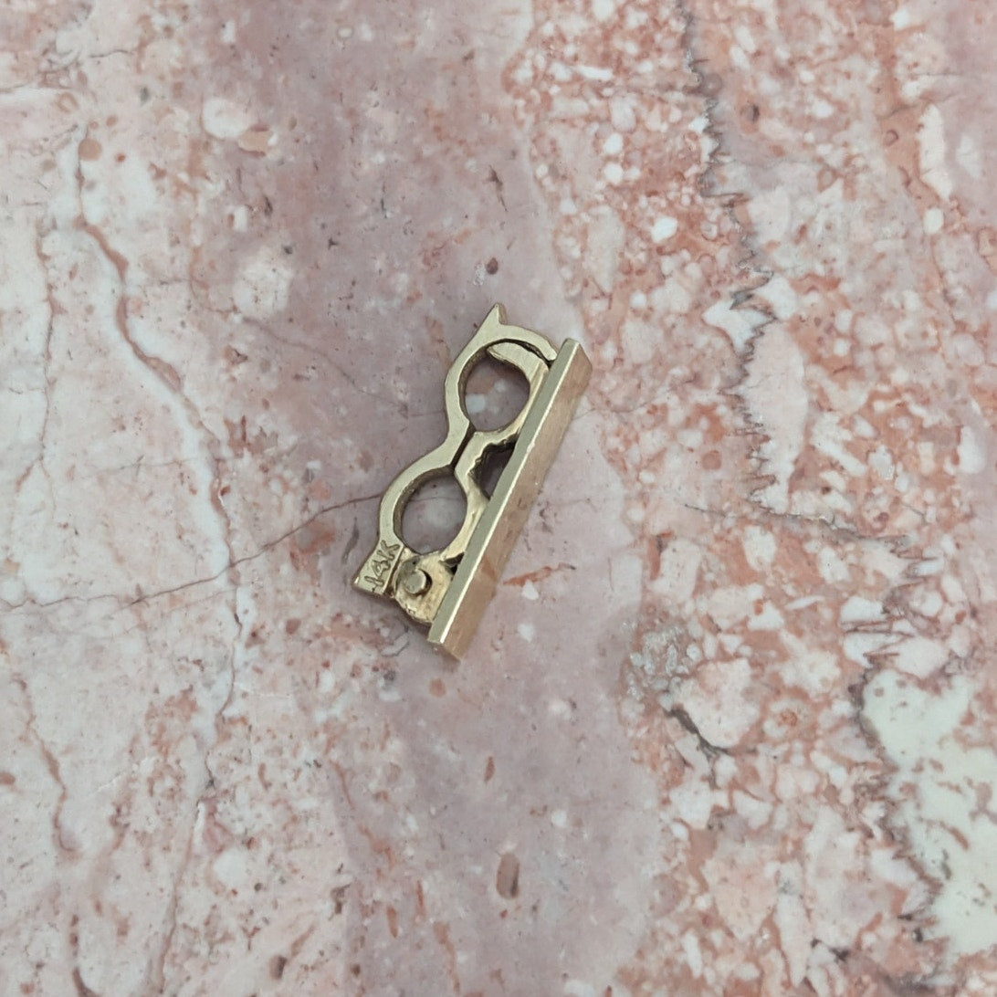 Estate 14k Yellow Gold ID Chain Pearl Strand Shortener Clasp Finding