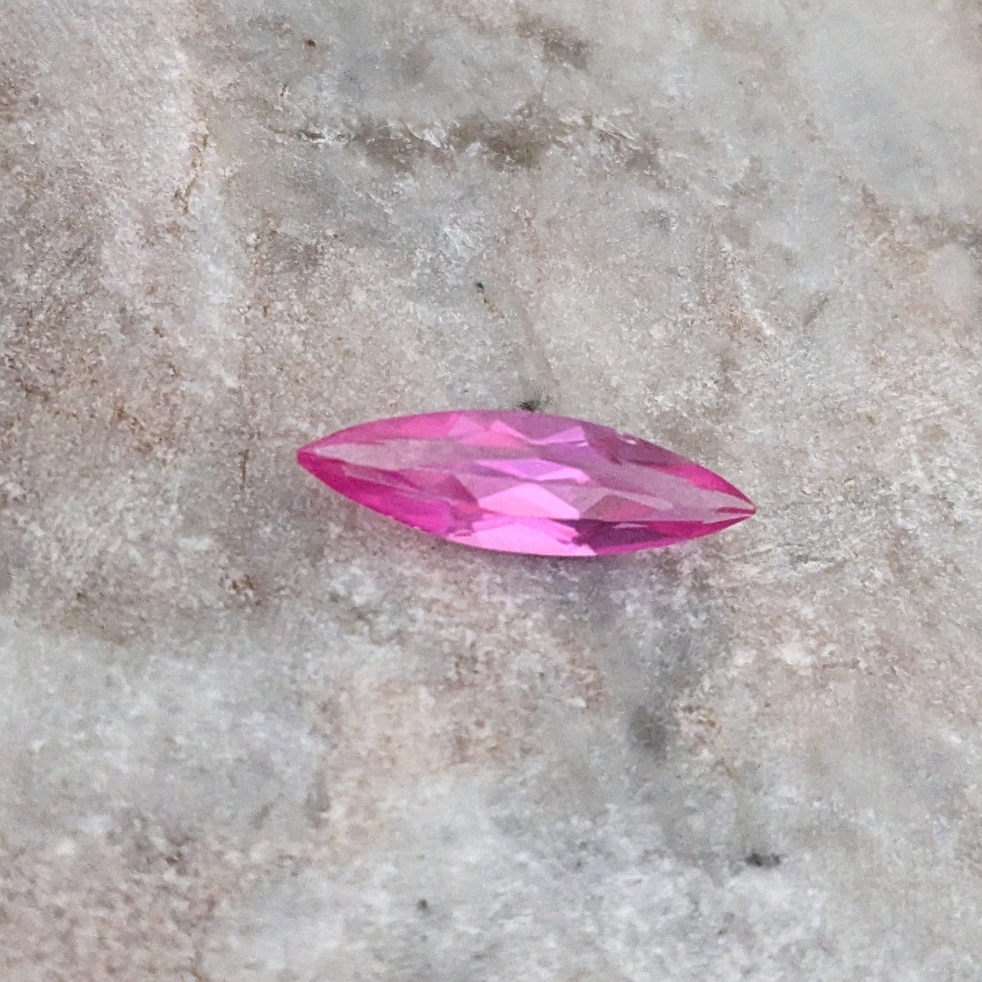 Vintage Lab Created Russian Pink Ruby in Marquise Cut 5mm x 21.5mm