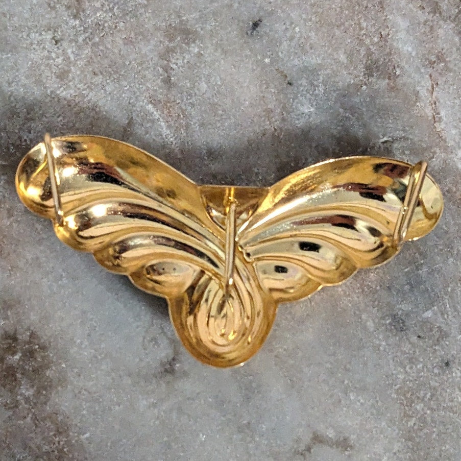 Vintage 14K Yellow Gold Angel Wing Slide Charm Pendant