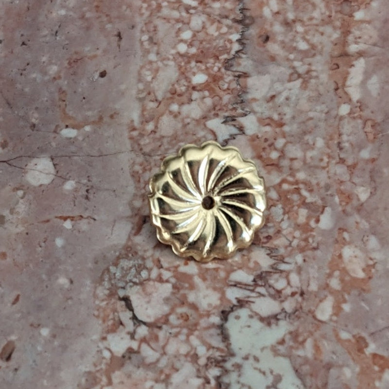 Estate 14k Solid Yellow Gold Earring Friction Back Finding (Single Piece)