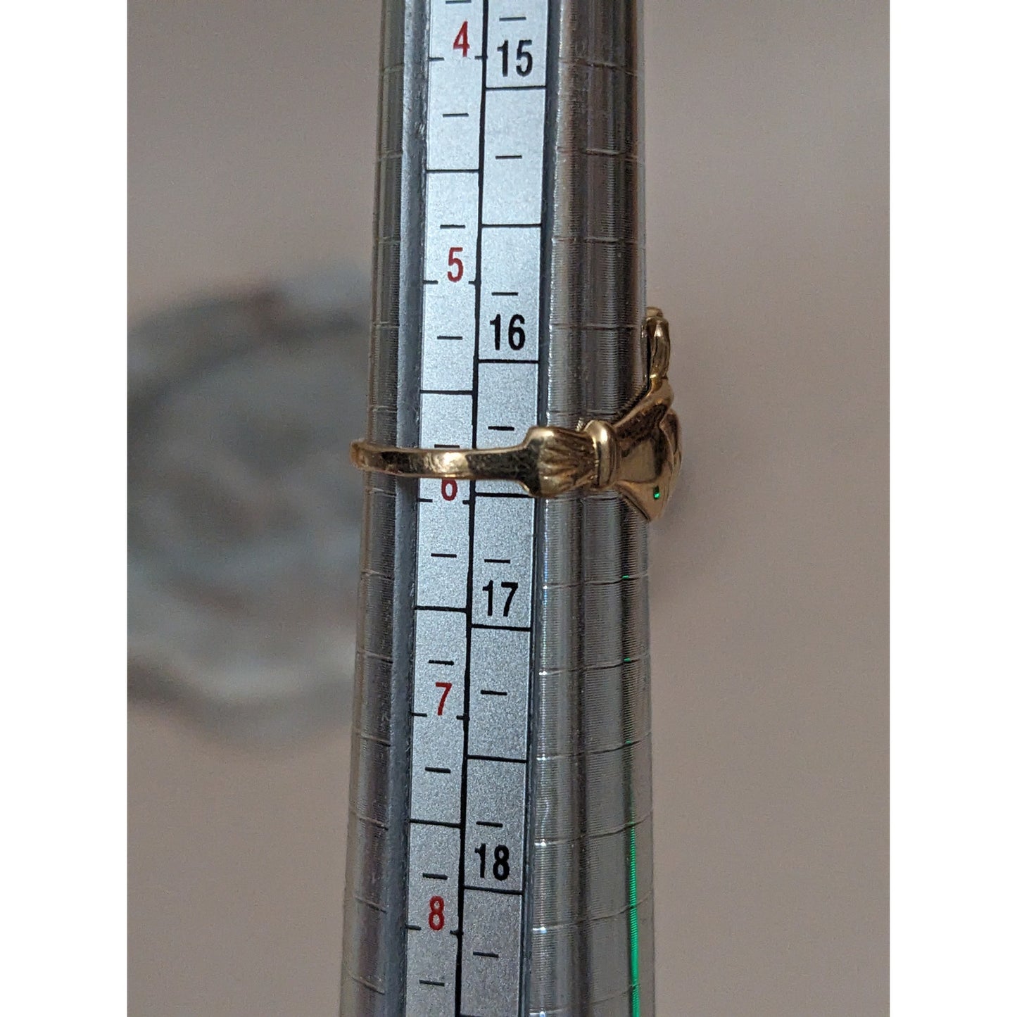 Vintage 14k Yellow Gold Fede Gimmel Claddagh Ring Size 5.75