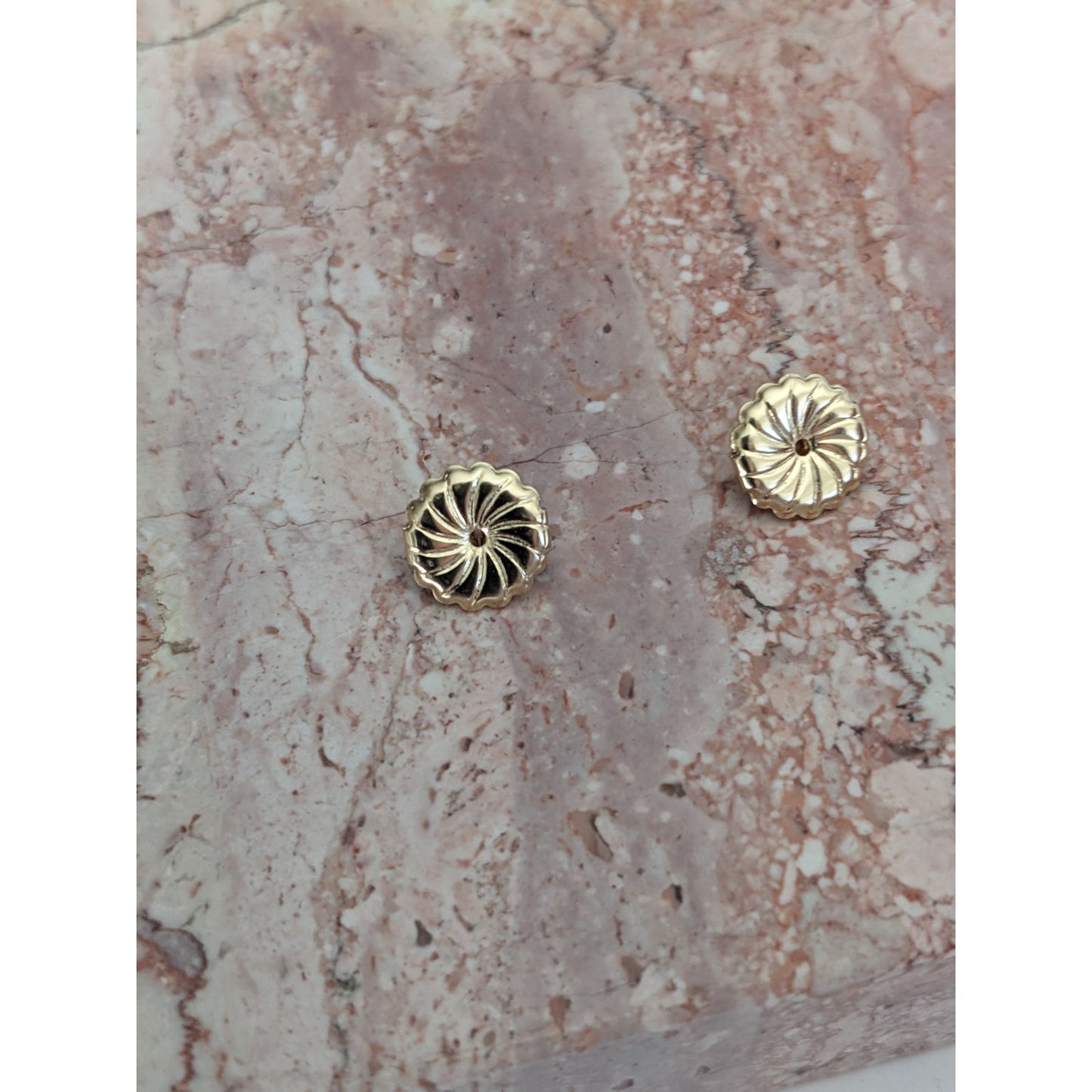 Estate 14k Solid Yellow Gold Earring Friction Backs Finding Pair