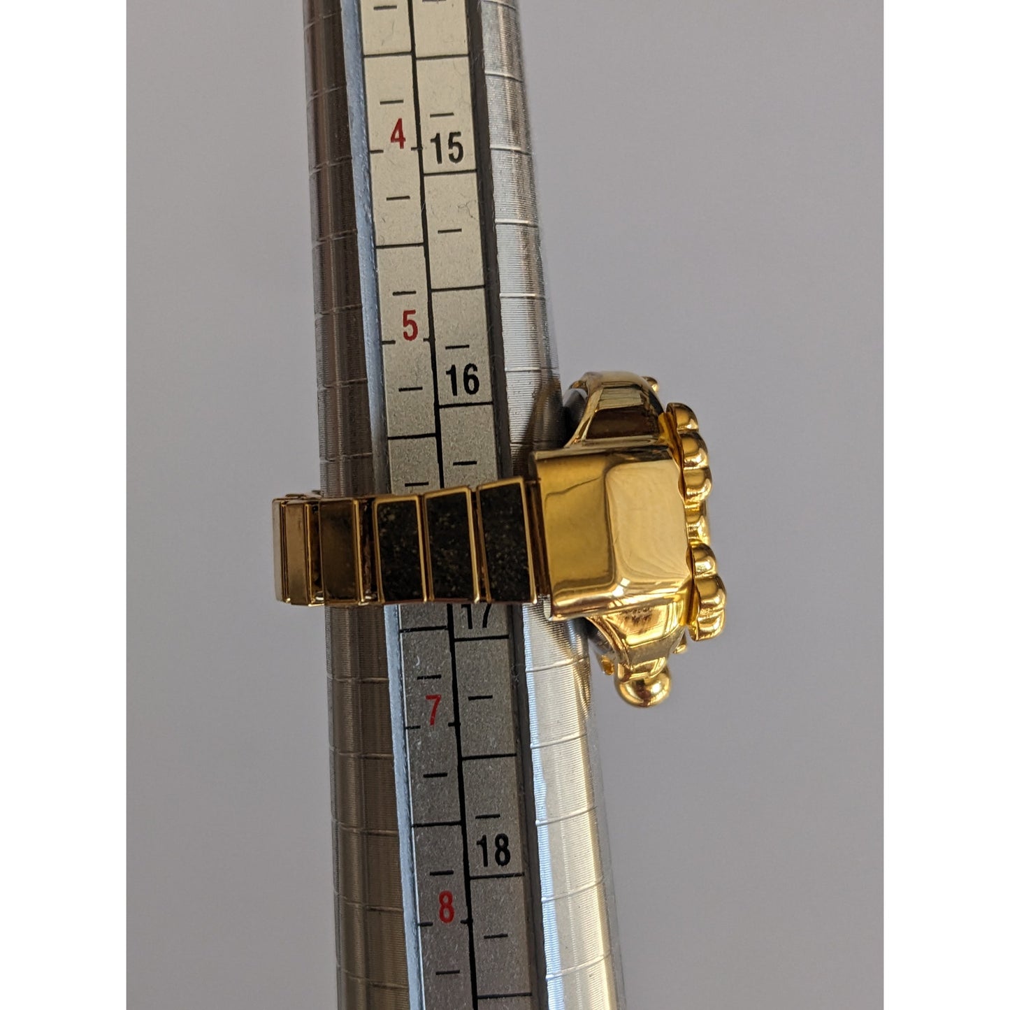 Preowned Gold Tone Ring Watch with Penguin Working
