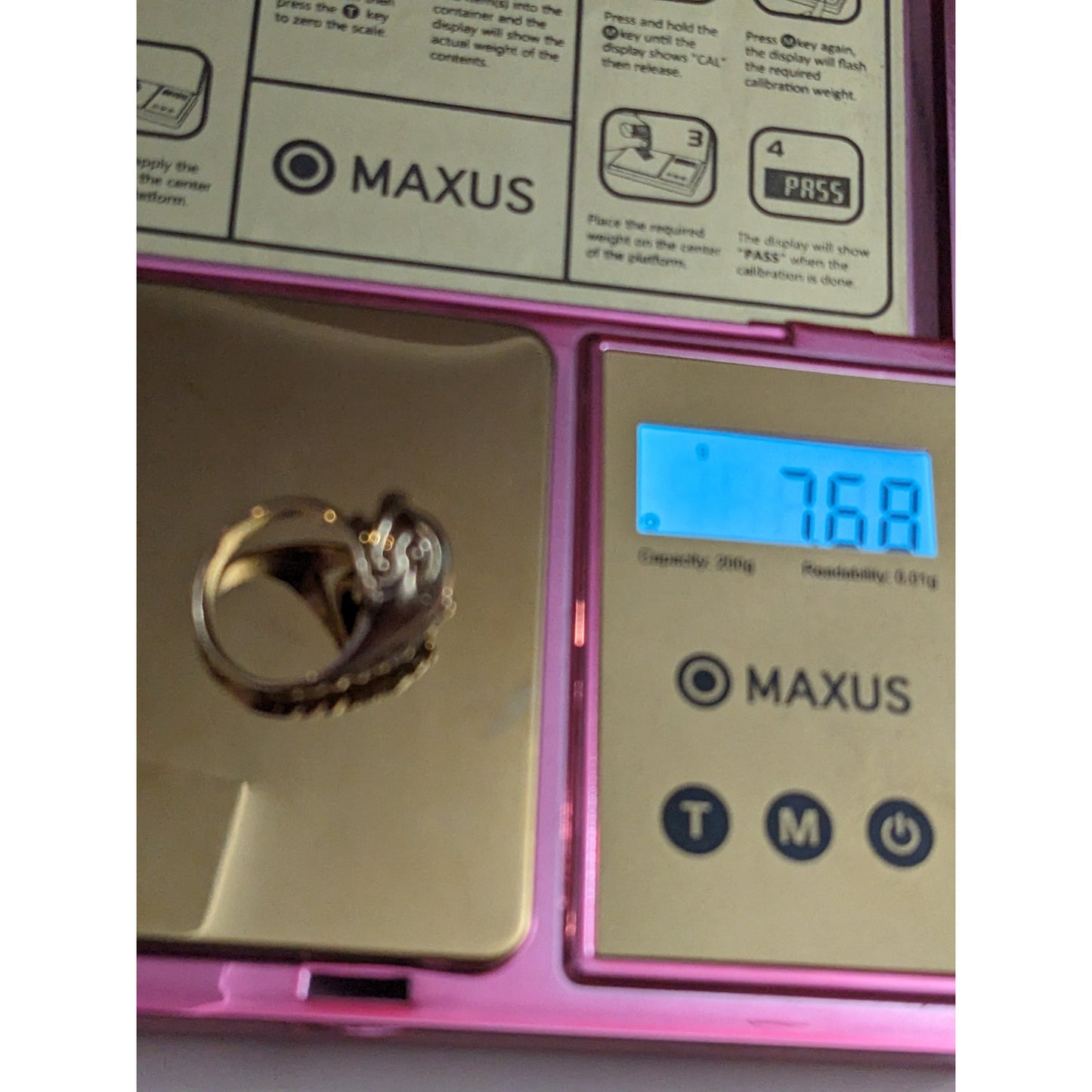 Vintage 10k Yellow Gold Dolphin with Diamond Accent Ring Size 4
