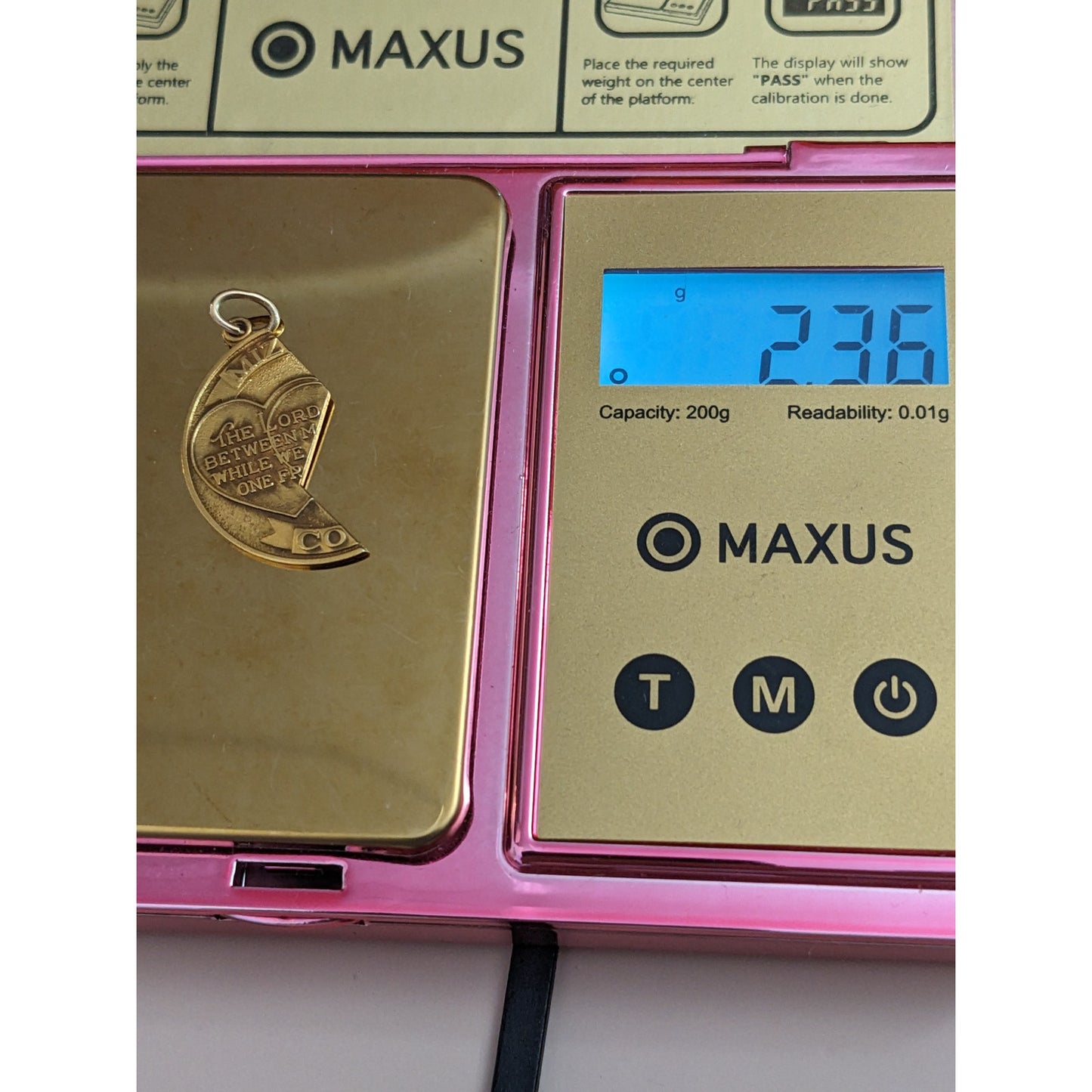 Vintage 14k Gold Jene Half Mizpah Friendship Pendant