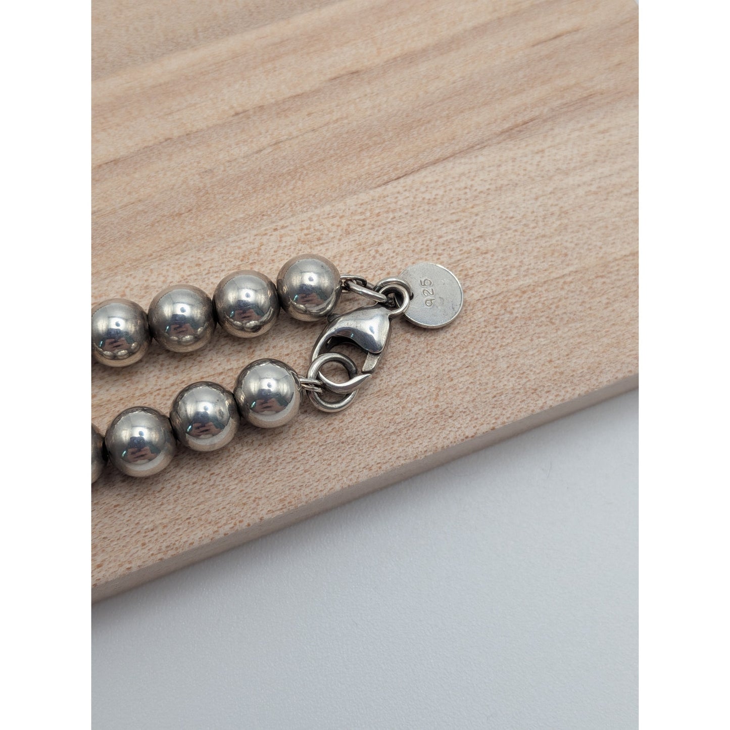 Tiffany & Co. HardWear Graduated Ball Necklace Sterling Silver 16" 29.57g