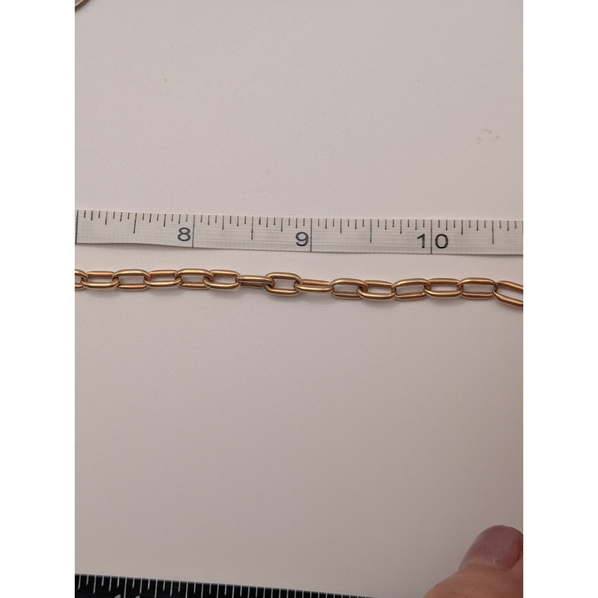 Vintage 14k Solid Gold Trombone Link Albert Watch Chain with T-Bar
