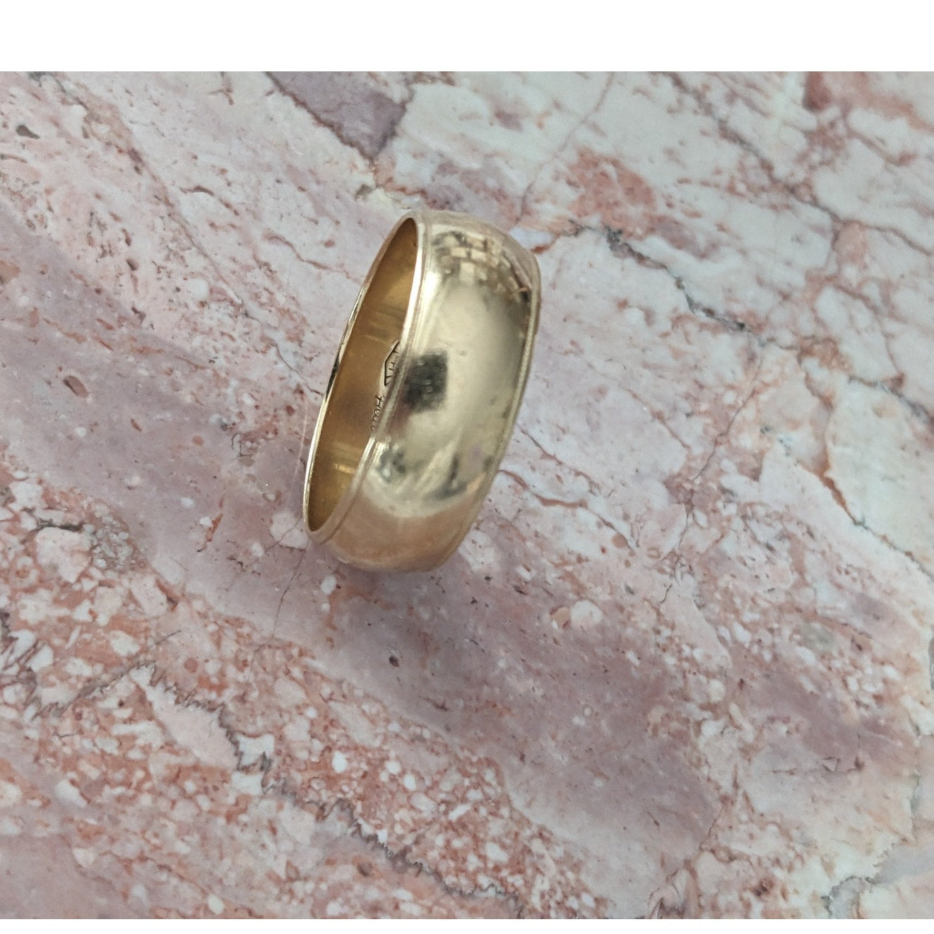 Vintage 14k Yellow Gold Classic Cigar Simple Band Ring Size 11