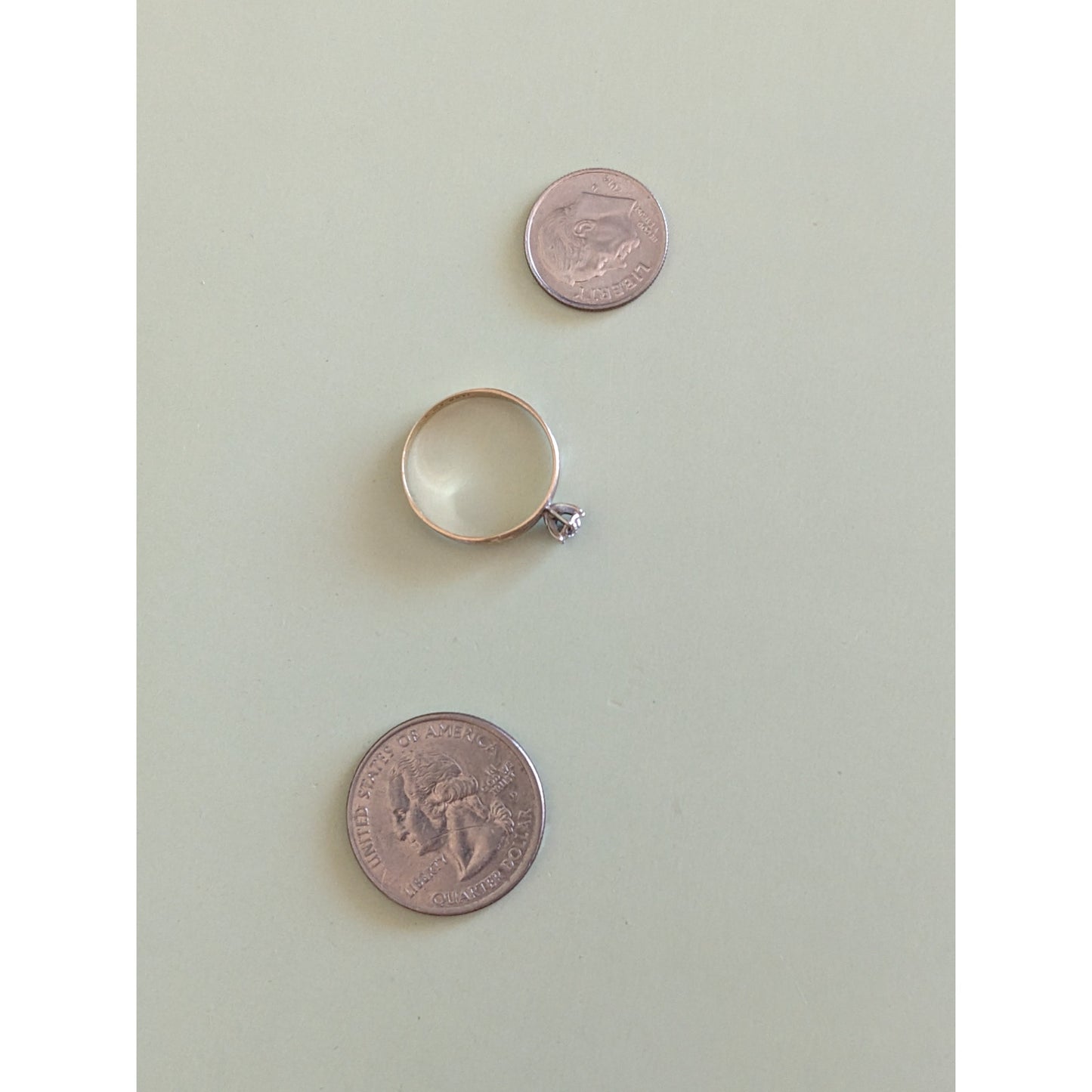 Vintage 14k Yellow Gold Half Etch with Diamond Accent (Small) Ring Size 7.75