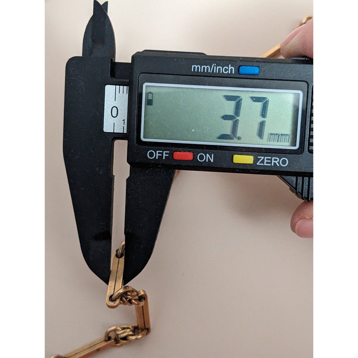 FLAW Antique Unmarked 14k Yellow Gold Paper Clip And Knots Fob Chain