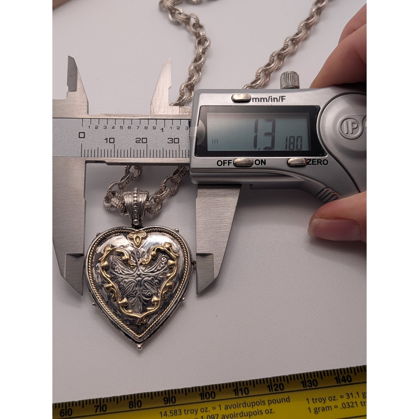 Konstantino Heart Locket Necklace in Sterling Silver w/ 18K Gold Accents