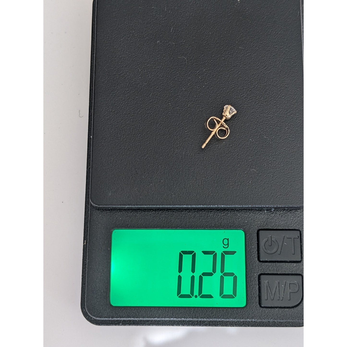 Estate 14k Gold Single Piece Tiny Dainty Diamond Stud Earring ONE PIECE ONLY