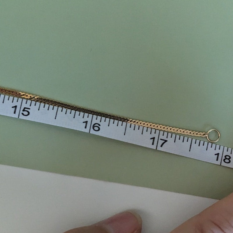 Estate 14k Yellow Gold Snake Chain Necklace 17.75in