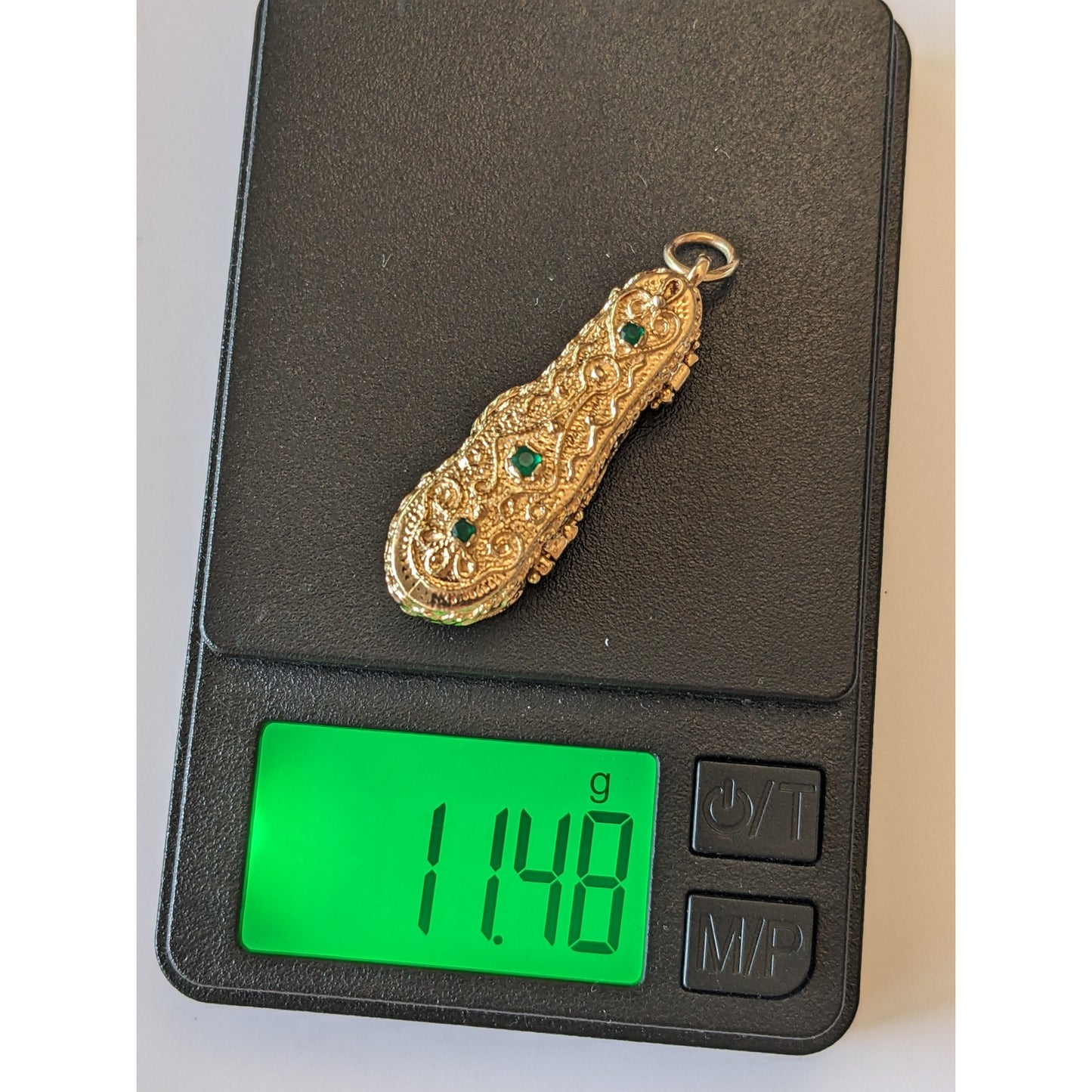 Vintage Unmarked 14k Intricate Violin Case Locket Movable Violin Charm Pendant