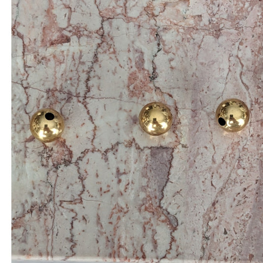 Vintage Unmarked 14k Yellow Gold Hollow Bead Charms 3 pieces 0.9g