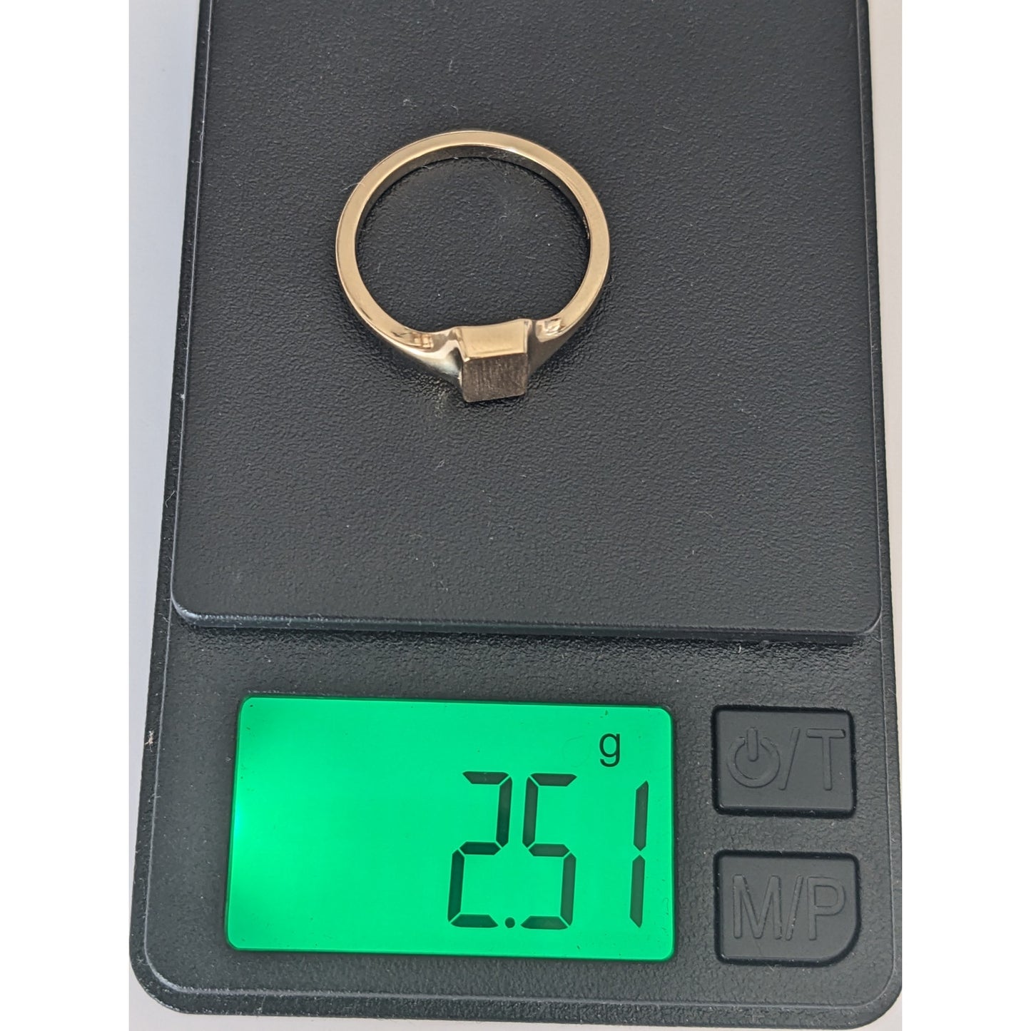 Vintage 14k Yellow Gold Blank Rectangle Signet Ring Size 7
