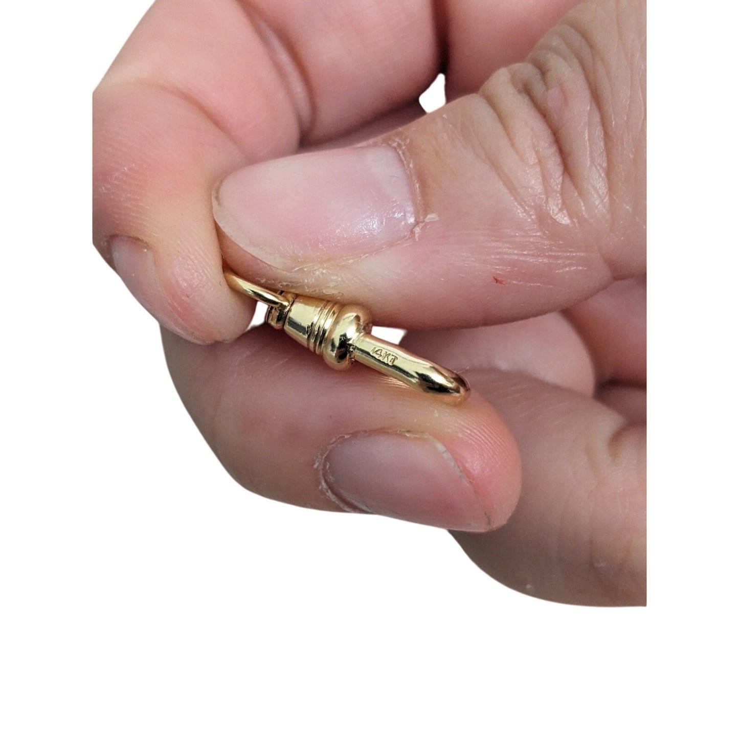 Very Old Victorian 14k Yellow Gold Swivel Dog Clip Clasp