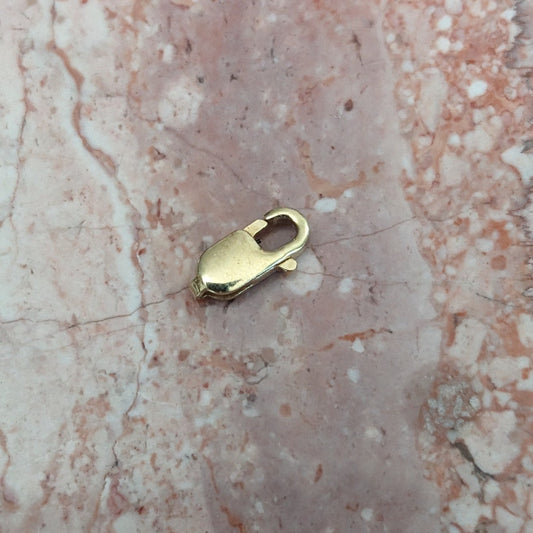 FLAW Estate 14k Yellow Gold 8.66mm VERY TINY Lobster Claw Trigger Clasp Finding