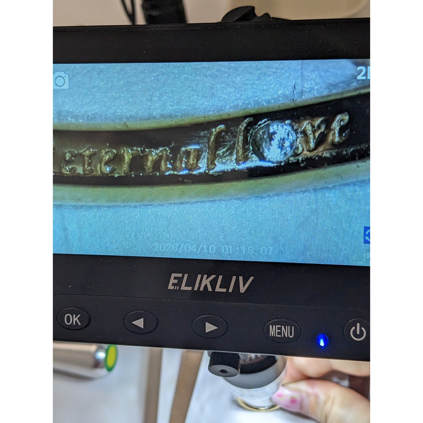 Estate Diamonique QVC 14k Yellow Gold CZ Stones Eternal Love Ring Size 9