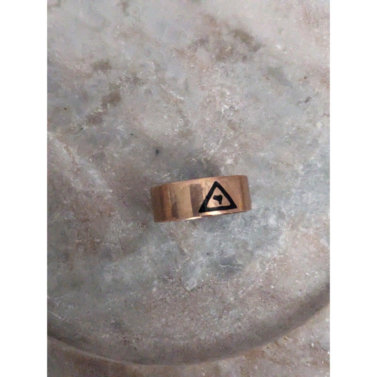 Vintage 10k Rose Gold 14th Degree Scottish Rite Masonic Ring Latin Motto Size 11