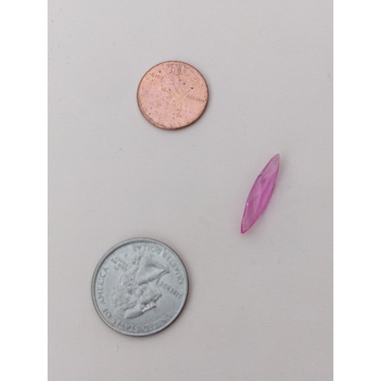 Vintage Lab Created Russian Pink Ruby in Marquise Cut 5mm x 21.5mm