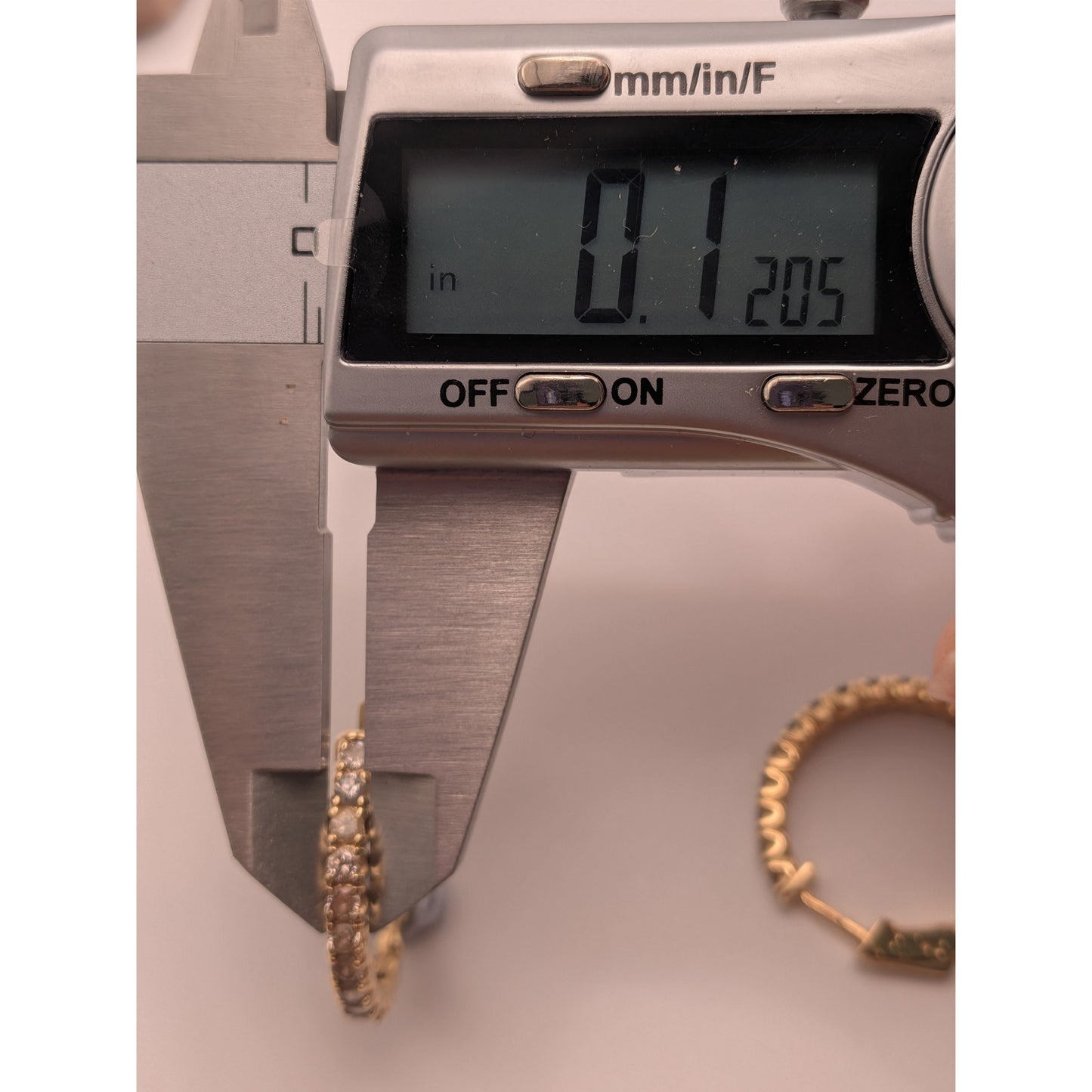 Vintage 14k Yellow Gold Huggie Hoop Earrings with Round Diamonds
