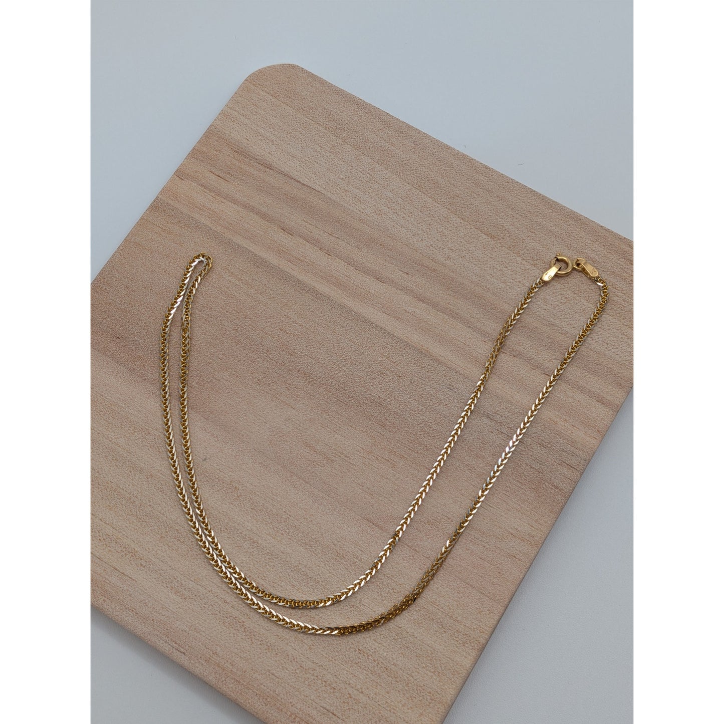 Estate 18k Yellow Gold Foxtail Mesh Chain Necklace 15.5in