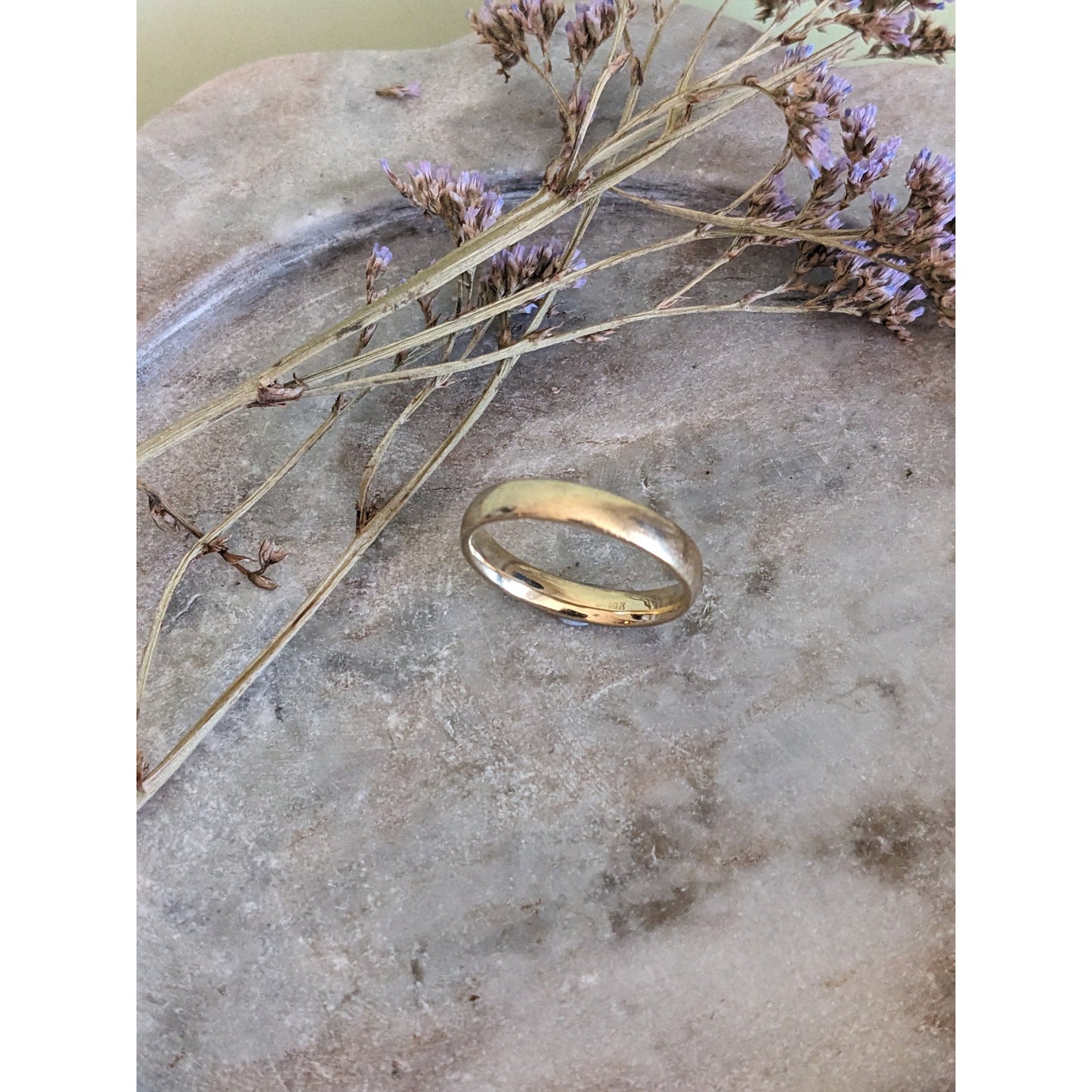 Vintage 14k Solid Yellow Gold Wedding Ring Band Stacker Size 10