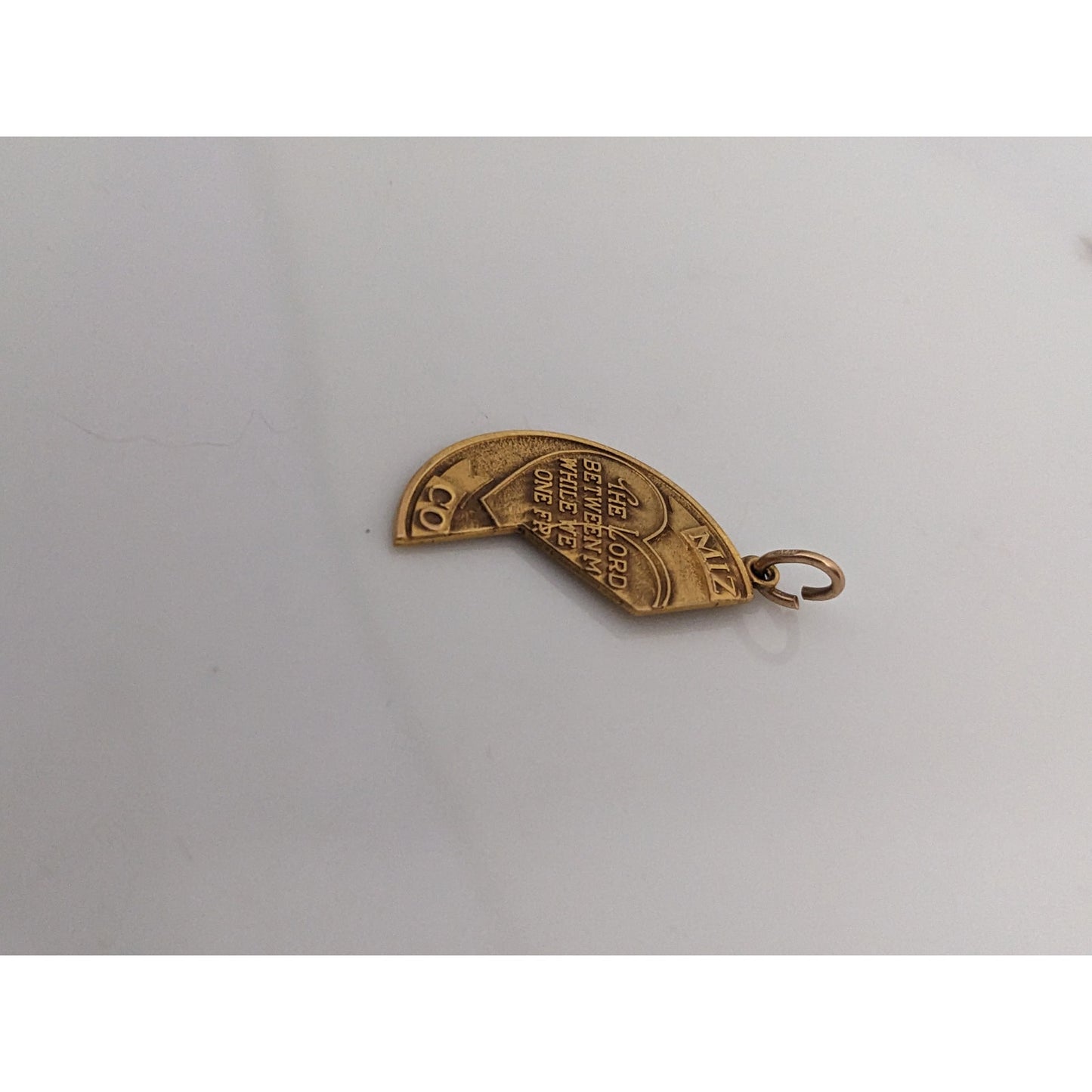 Vintage 14k Gold Jene Half Mizpah Friendship Pendant