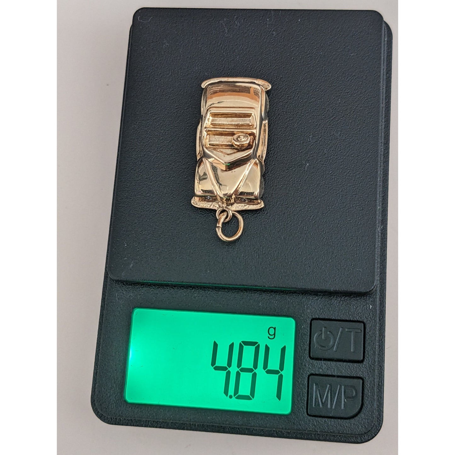 Vintage 14K Yellow Gold Diamond Convertible Car Charm Pendant