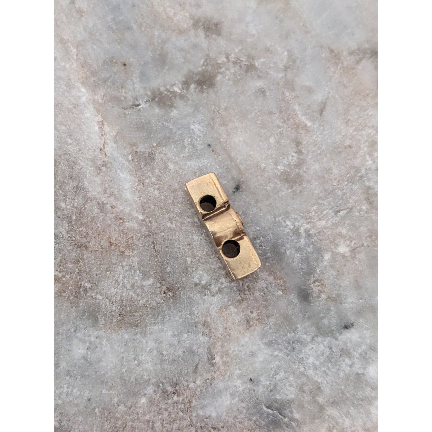 Vintage 14k Yellow Gold Richard Klein "MOM" Diamond Accent Slide Charm