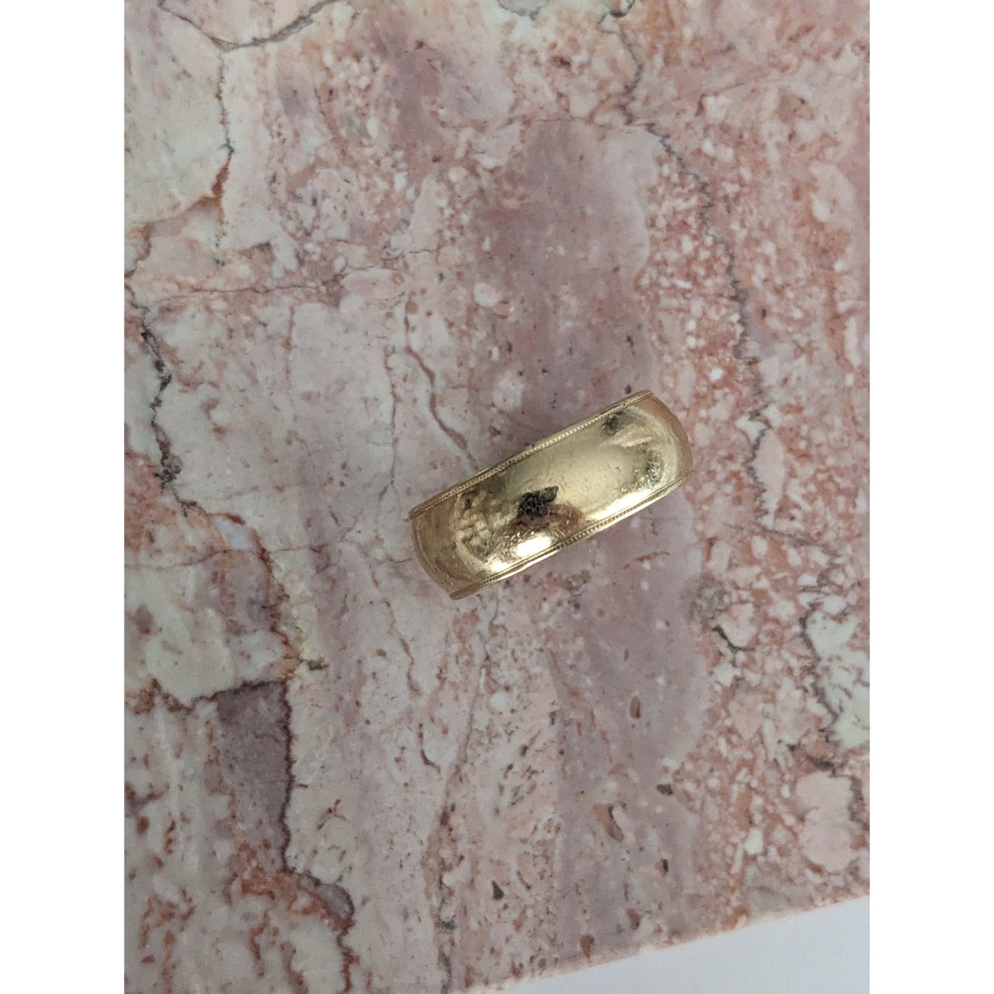 Vintage 14k Yellow Gold Classic Cigar Simple Band Ring Size 11