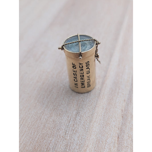 Vintage 14k Yellow Gold "In Case of Emergency Break Glass" Charm INTACT