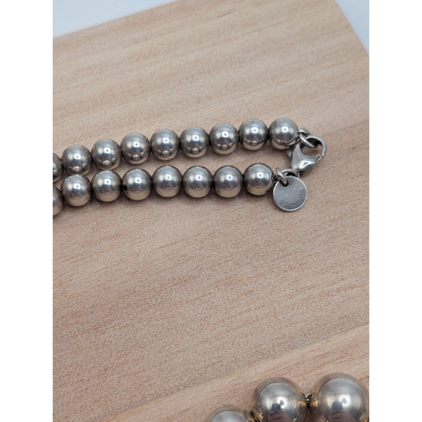 Tiffany & Co. HardWear Graduated Ball Necklace Sterling Silver 16" 29.57g