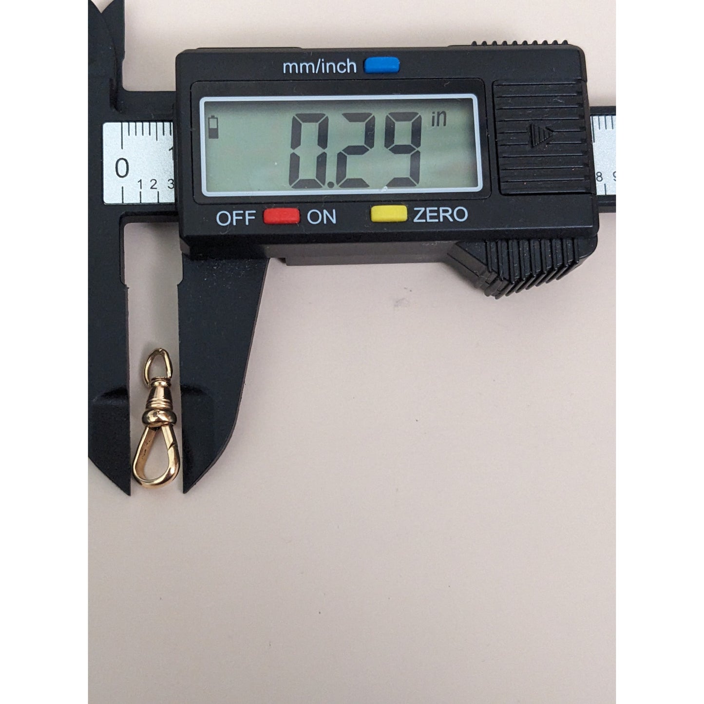 Very Old Victorian 14k Yellow Gold Swivel Dog Clip Clasp