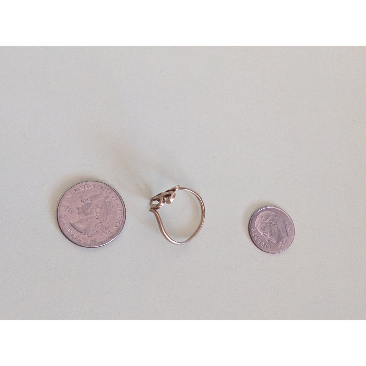 Vintage 10k Yellow Gold "B" Monogram Cursive Letter Ring Size 7.75