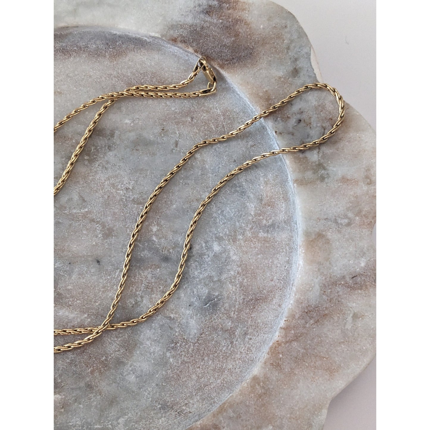 Vintage 14k Yellow Gold Rope Chain Necklace 24in