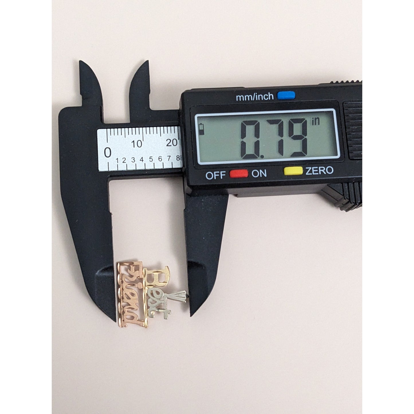 Vintage 14k Tri-Gold "Best Friend" Charm Pendant