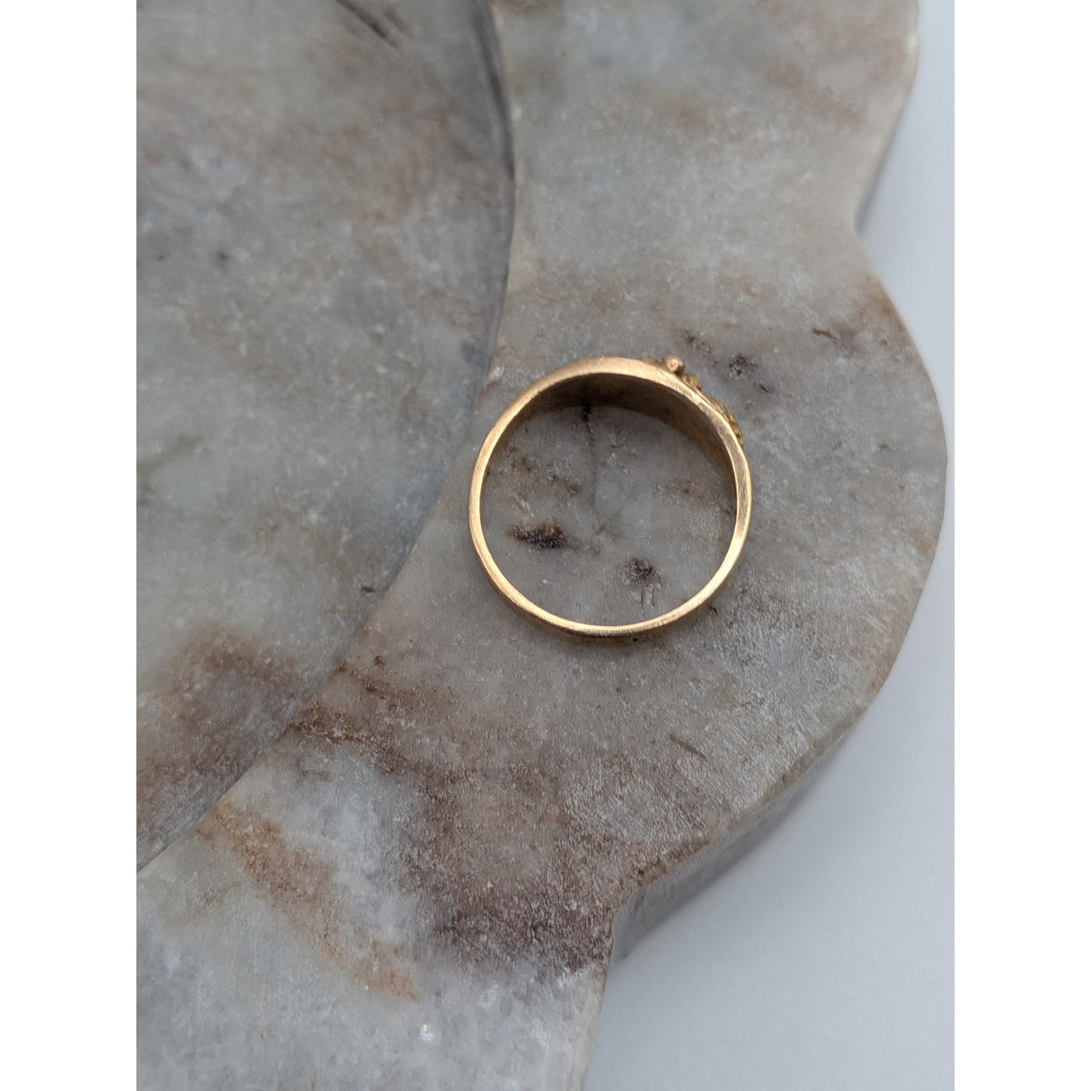 Vintage 10k Solid Gold Black Hills Gold Ring Leaf Cluster Motif Size 2.75