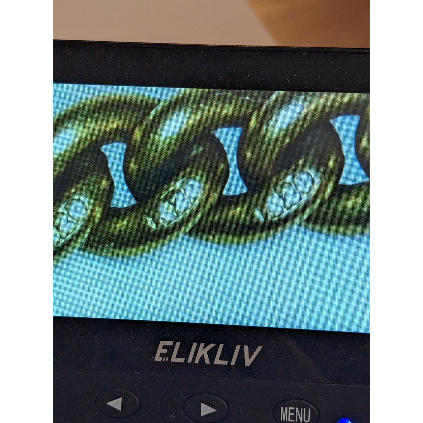 Vintage 18k Yellow Gold Watch Chain with White Gem Locket and T Bar