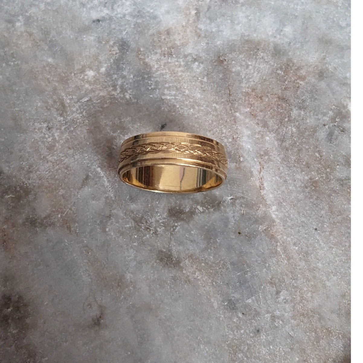 Vintage 14k Yellow Gold Wedding Band Ring Size 6 3.36g