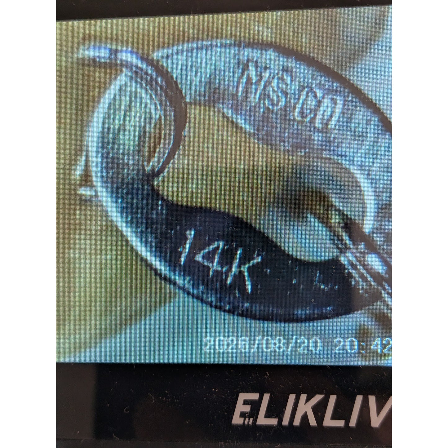 Preowned 14k White Gold Dainty "V" Pendant Necklace 18in