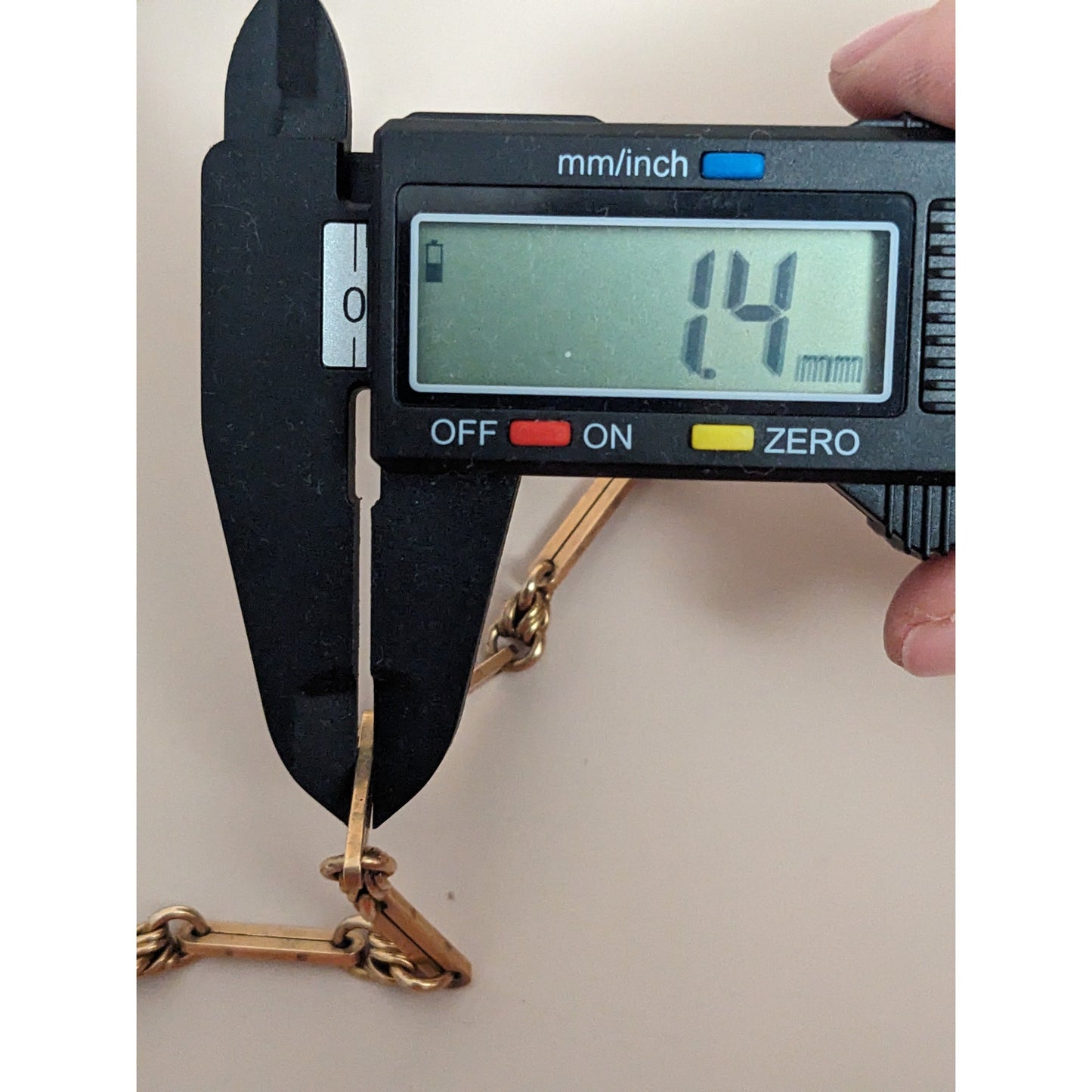 FLAW Antique Unmarked 14k Yellow Gold Paper Clip And Knots Fob Chain