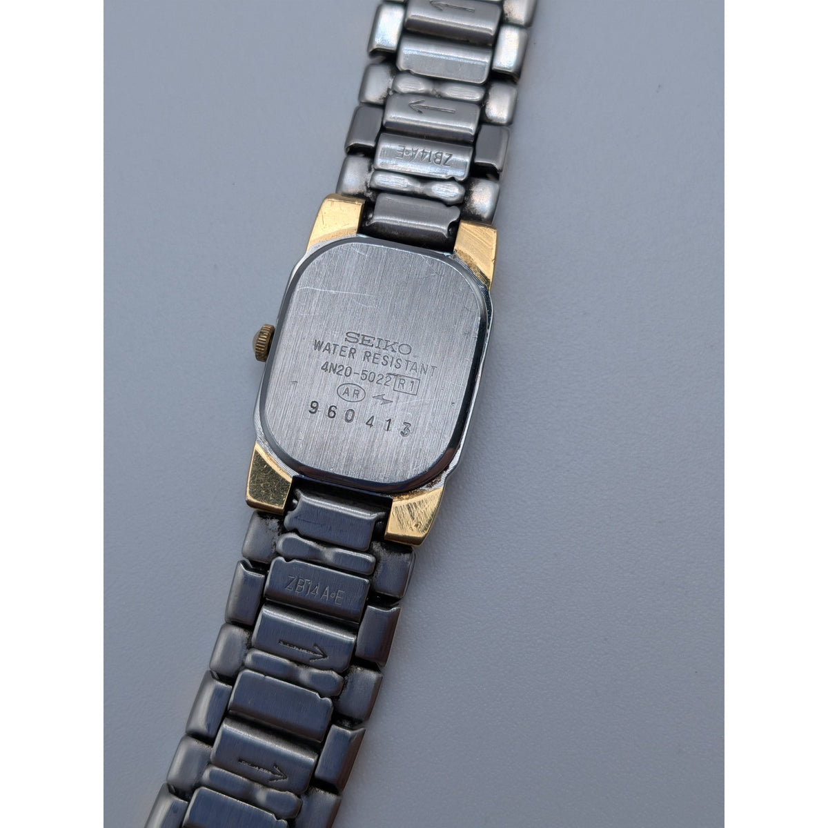 Vintage 1980s Seiko Creo 4N20-5022 Two Tone Quartz Watch Working