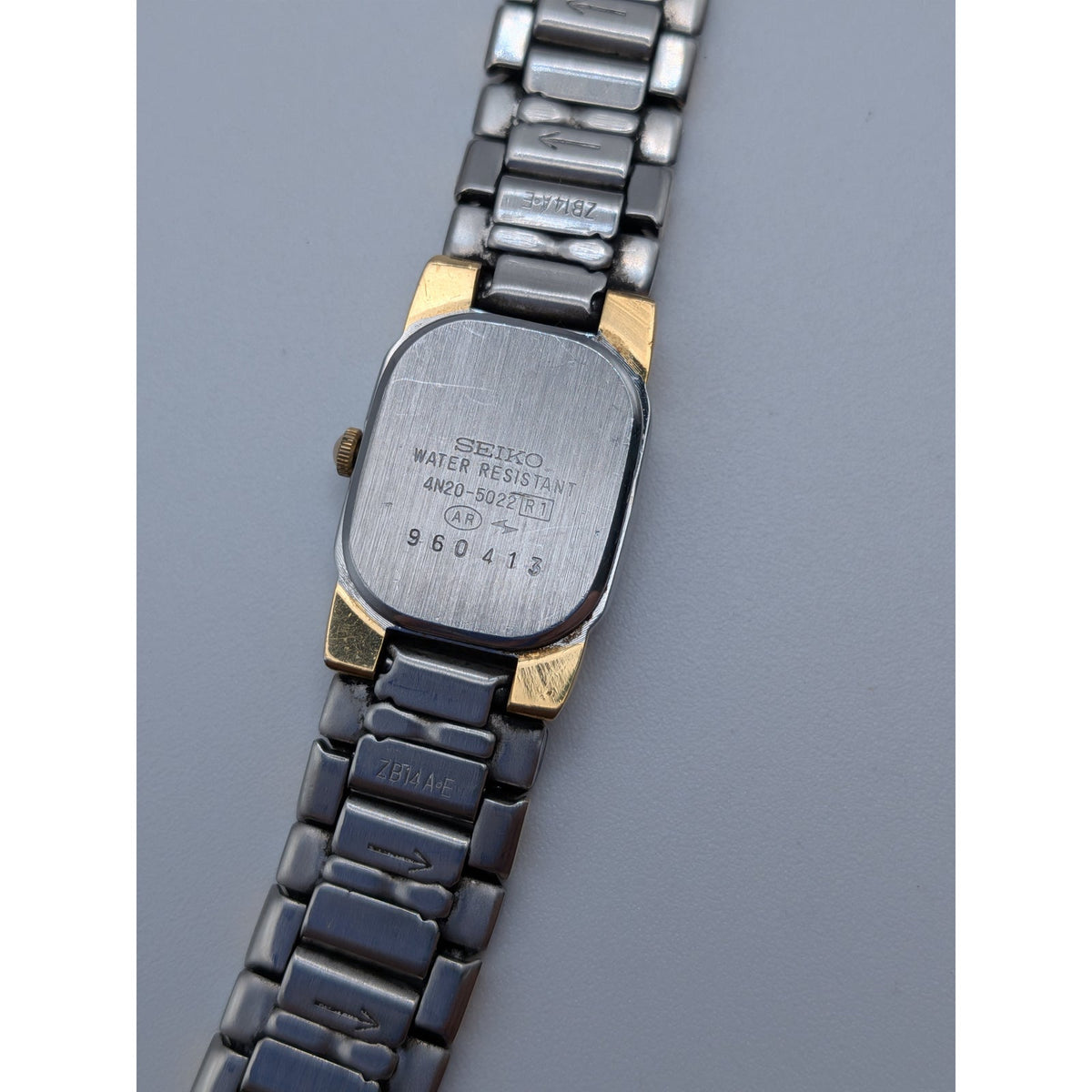 Vintage 1980s Seiko Creo 4N20-5022 Two Tone Quartz Watch Working