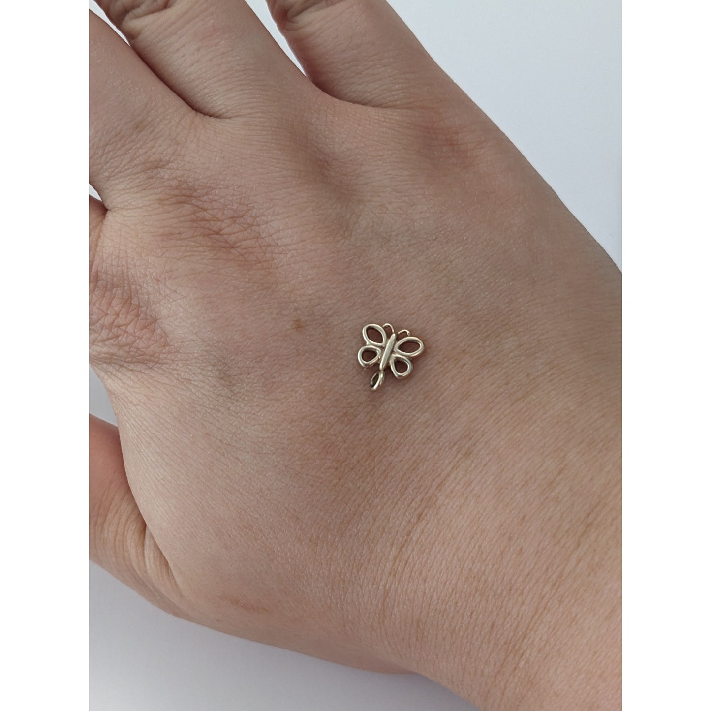 Vintage 14k Unmarked SUPER TINY Butterfly Charm Finding