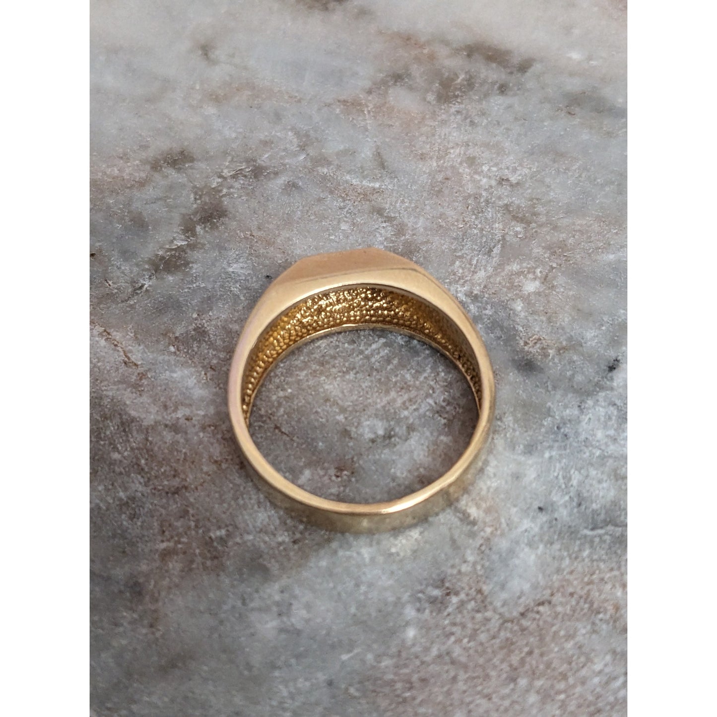 Vintage 10k Yellow Gold White Stone Accent Ring Size 10