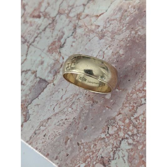 Vintage 14k Yellow Gold Classic Cigar Simple Band Ring Size 11