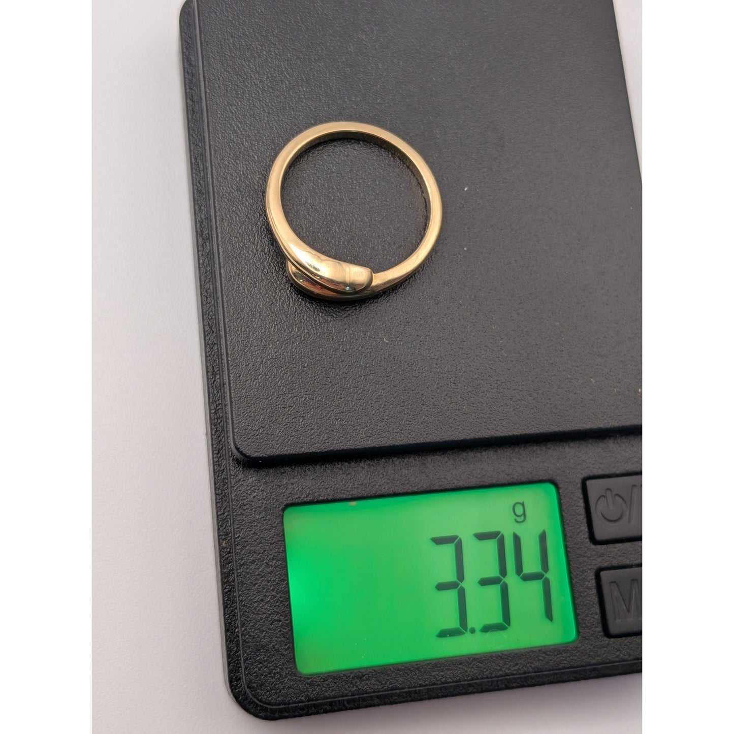 Estate 14k Yellow Gold Double Dome Teardrop Ring Size 6.5